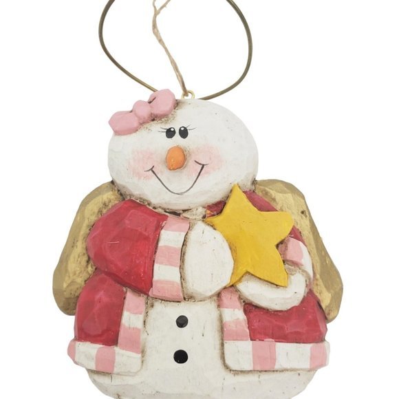 Eddie Walker Midwest of Cannon Falls Snowman Angel‎ Christmas Ornament Star - Picture 2 of 6